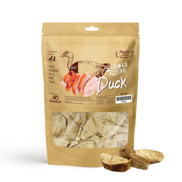 Absolute Bites Freeze Dried Treats (Duck) for Dogs & Cats (100g)