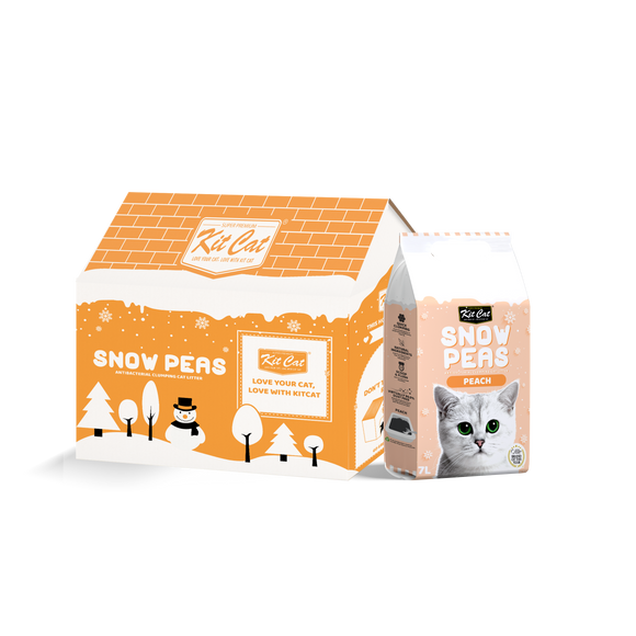 Kit Cat Snow Peas Antibacterial Clumping Cat Litter (Peach) 7L