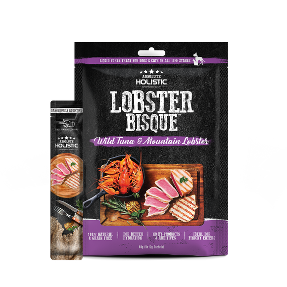 Absolute Holistic Liquid Purée Bisque Dog & Cat Treats (Wild Tuna & Mountain Lobster)