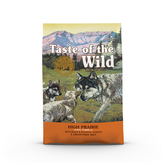 Taste of the Wild High Prairie Puppy Recipe with Roasted Bison & Roasted Venison Dry Food for Dogs (3 sizes)