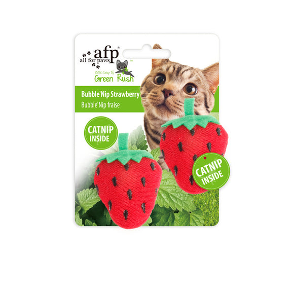 AFP Green Rush Bubble'Nip Strawberry Catnip for Cats