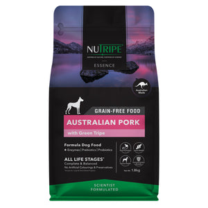 Nutripe Essence Grain Free Australian Pork with Green Tripe Dry Food for Dogs (3 sizes)