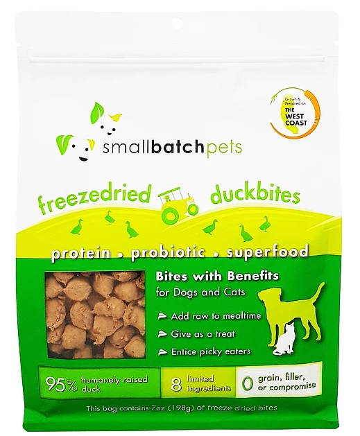 [Bundle of 2] Smallbatch Freeze-Dried DuckBites Treats for Dogs & Cats (7oz)