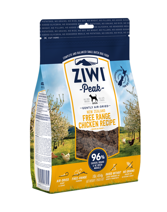 ZIWI® Peak Air-Dried Free-Range Chicken Recipe for Dogs (4 sizes)