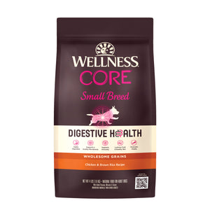 Wellness CORE Digestive Health Small Breed Chicken Recipe (Small Breed Chicken & Brown Rice) Dry Food for Dogs (2 sizes)