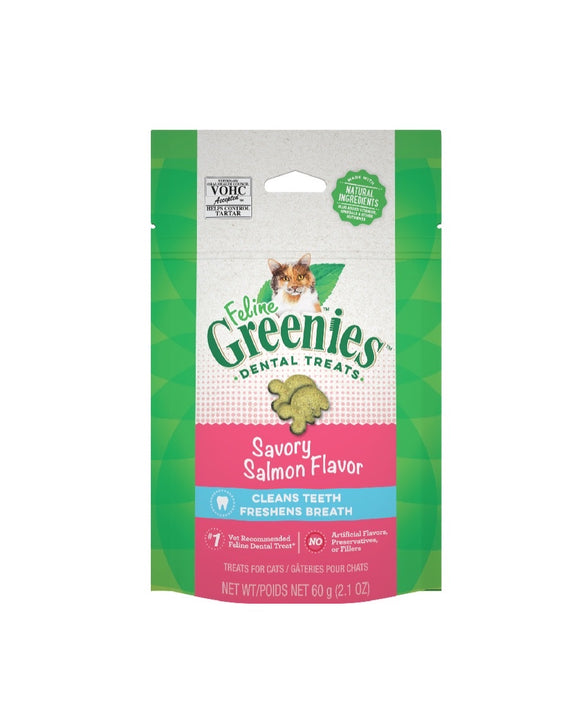 Greenies Salmon Flavor Dental Treats for Cats (60g)