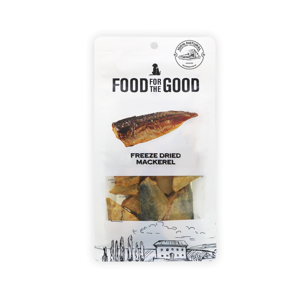 Food for the Good Freeze Dried Mackerel Treats for Dogs & Cats (70g)
