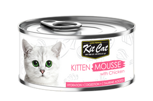 [1carton] Kit Cat Mousse Series Canned Food (Kitten Mousse with Chicken) 80g x 24cans