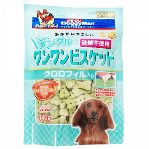 [DM-82281] DoggyMan Dental Biscuit with Chlorophyll for Dogs (140g)