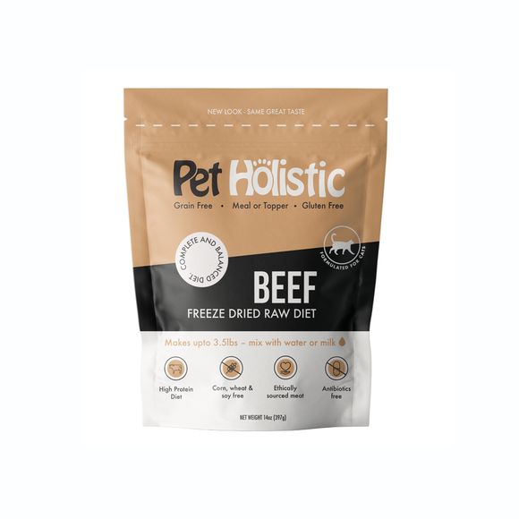 Pet Holistic Freeze Dried Feline Beef Meal (14oz)