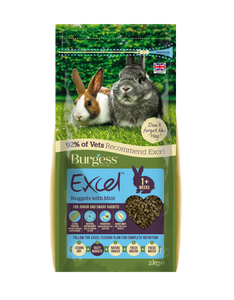 Burgess Excel Nuggets with Mint for Junior and Dwarf Rabbits (2kg)