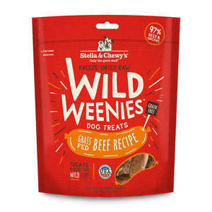 Stella & Chewy’s Freeze-Dried Raw Wild Weenies Treats for Dogs (Grass-Fed Beef) 3.25oz