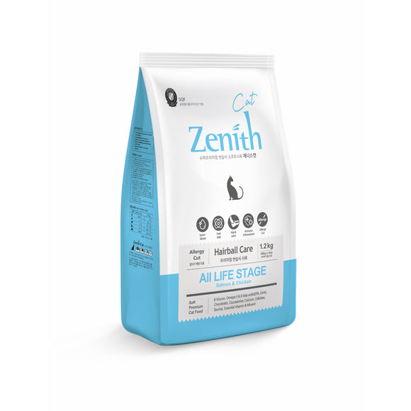 [BWZCAT] Bow Wow Zenith (Salmon & Chicken) Dry Food for Cats 1.2kg (300g x 4 bags)