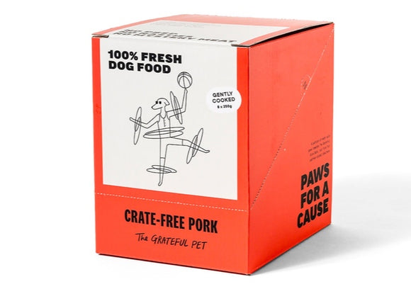 The Grateful Pet Gently Cooked Cage-Free Pork Dog Food (8 x 250g)