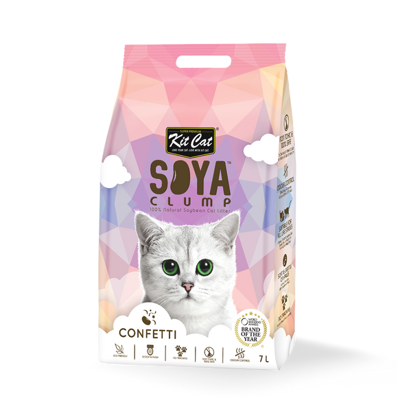 Kit Cat Soya Clump Cat Litter (Confetti) 7L