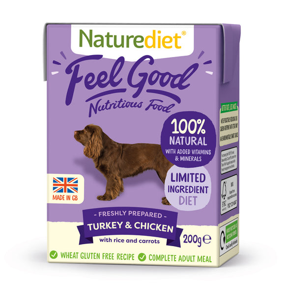 [Buy3free1] Naturediet Feel Good Nutritious Wet Food for Dogs (Turkey & Chicken) 2 sizes