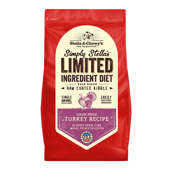 Stella & Chewy’s Simply Stella’s Limited Ingredient Cage-Free Turkey Raw Coated Kibble (2 sizes)