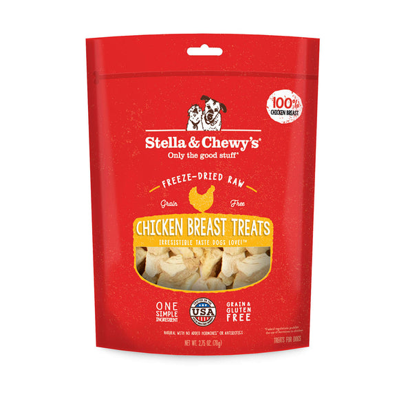 Stella & Chewy’s Freeze-Dried Raw Grain Free Chicken Breast Treats for Dogs (2.75oz)