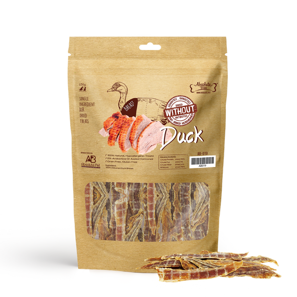 Absolute Bites Air Dried Treats (Duck Breast) for Dogs & Cats (2 sizes)