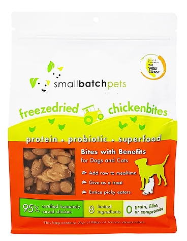 [Bundle of 2] Smallbatch Freeze-Dried ChickenBites Treats for Dogs & Cats (7oz)
