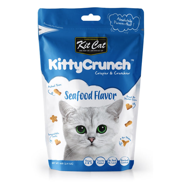 Kit Cat Kitty Crunch Treats for Cats (Seafood) 60g