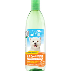 TropiClean Dental Health Solution Supports Skin Health for Dogs (16oz)