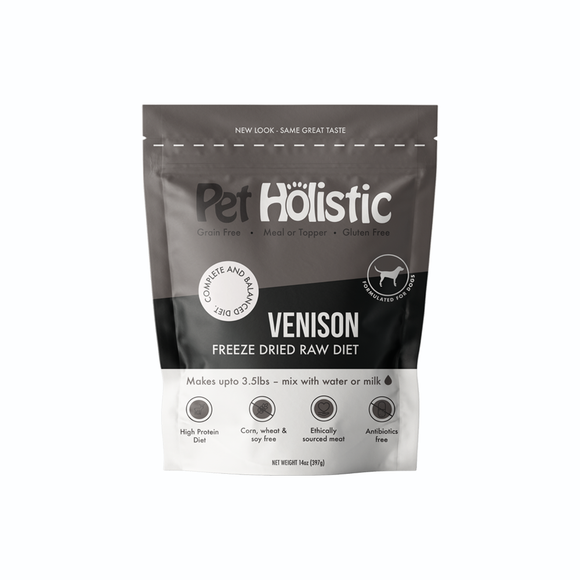 Pet Holistic Freeze Dried Canine Venison Meal (14oz)