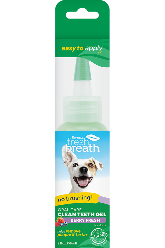 Fresh Breath by TropiClean Clean Teeth Dental & Oral Care Gel for Dogs (Berry) 59ml