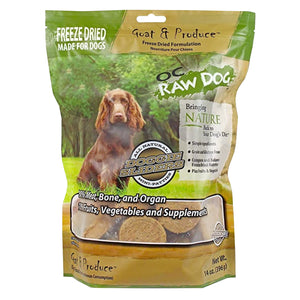 OC Raw Dog Goat & Produce Sliders Freeze-Dried Food for Dogs (14oz)