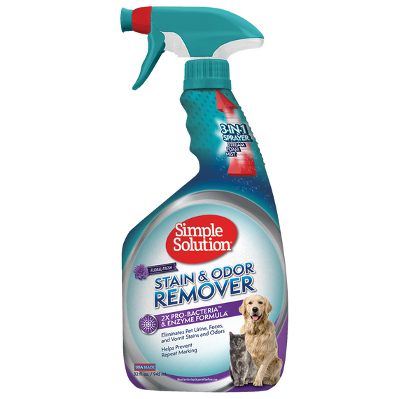 Simple Solution Floral Fresh Scented Stain & Odor Remover for Dogs & Cats (2 sizes)