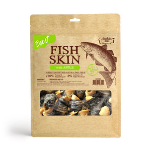 Absolute Bites Superfood Infused Natural Fish Skin with Apple Treats for Dogs (2 sizes)