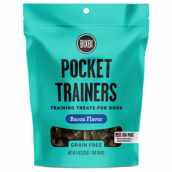 Bixbi Pocket Trainers Grain Free Soft & Chewy Dog Training Treats (Bacon) 170g