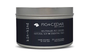 Kin+Kind Fig & Cedar Pet Candle (8oz)