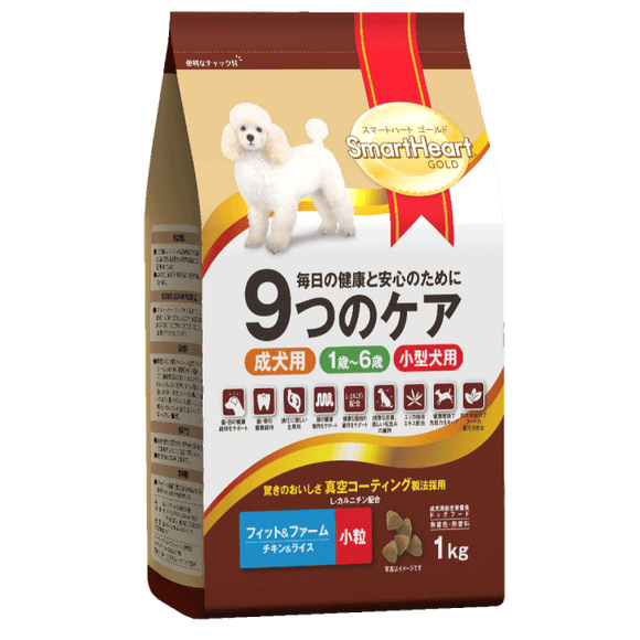 Smartheart Gold 9Cares Small Breed Fit & Firm Dry Food for Dogs (1kg)