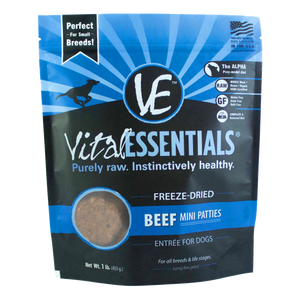 Vital Essentials Freeze-Dried Raw Mini Patties for Dogs (Beef) 1lb/453g
