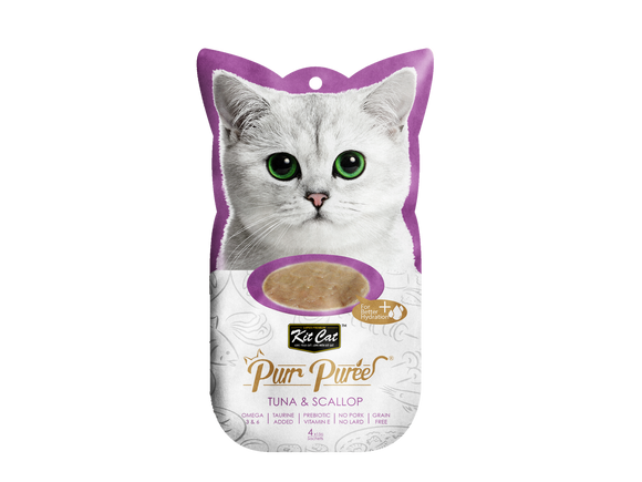 Kit Cat Purr Purée (Tuna & Scallop) 4 x 15g Sachets