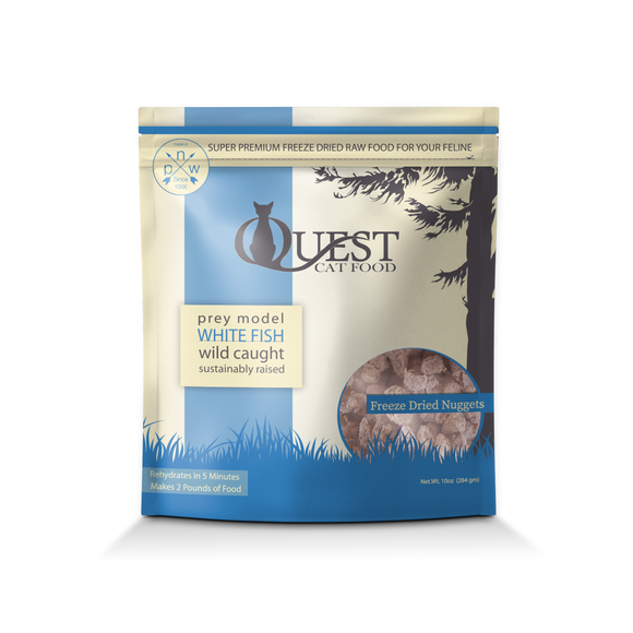 Quest White Fish Freeze Dried Raw Nuggets for Cats (20oz)