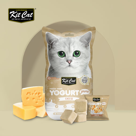 Kit Cat Freeze Dried Yogurt Yums Cat Treat - Cheese (10pcs)