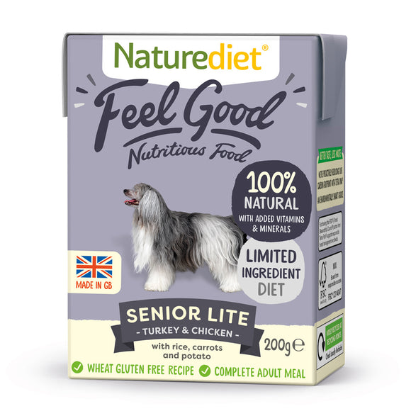 [Buy3free1] Naturediet Feel Good Nutritious Wet Food for Dogs (Senior Lite) 2 sizes