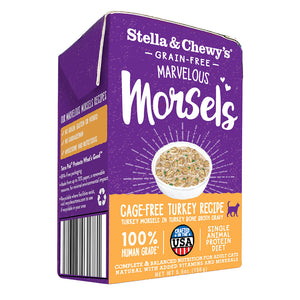 Stella & Chewy’s Marvelous Morsels Cage-Free Turkey Recipe Wet Food for Cats (5.5oz)