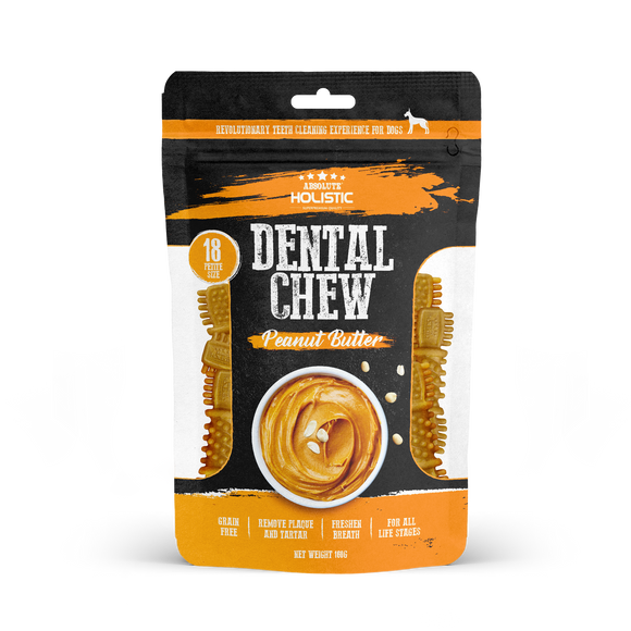 Absolute Holistic Petite Size Dental Chew Value Pack (Peanut Butter) 160g