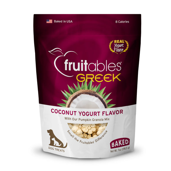 Fruitables Greek Coconut Yoghurt Flavor Dog Treats (7oz)