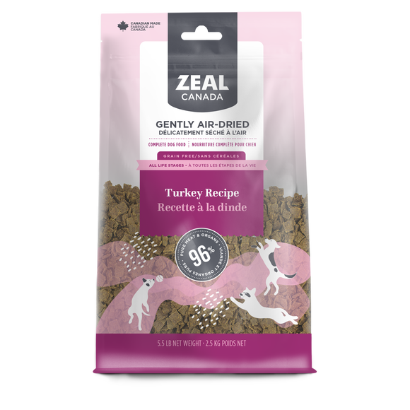 ZEAL Canada Gently Air Dried Food for Dogs (Turkey Recipe) (2 sizes)
