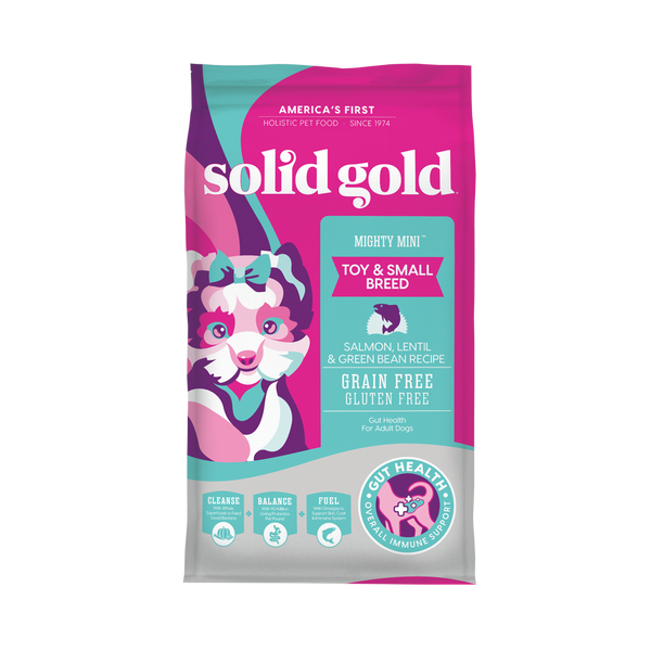 [SG-00018] Solid Gold Mighty Mini Salmon, Lentil Green Bean Recipes Dry  Food for Dogs (4lbs)