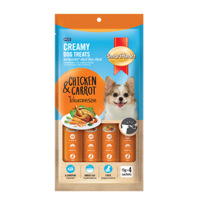 Smartheart Creamy Dog Treat (Chicken & Carrot) 15g x 4