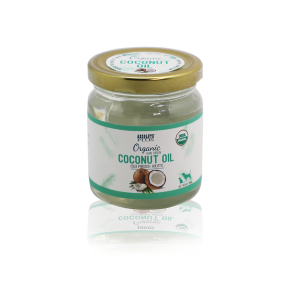 Absolute Plus Organic Raw Virgin Coconut Oil for Dogs & Cats (2 sizes)
