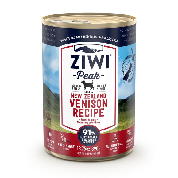 ZIWI® Peak Wet Canned Food Venison Recipe for Dogs (390g)