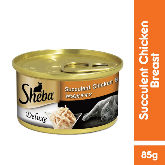 [1carton=24cans] Sheba Succulent Chicken Breast Wet Canned Food for Cats (85g)