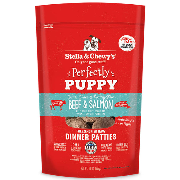 Stella & Chewy’s Perfectly Puppy Beef & Salmon Dinner Patties (14oz)
