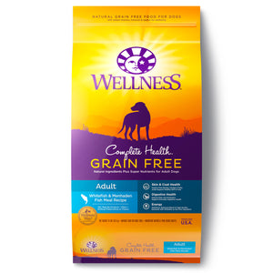 Wellness Complete Health Grain Free Whitefish & Menhaden Fish Meal Dry Food for Dogs (24lb)